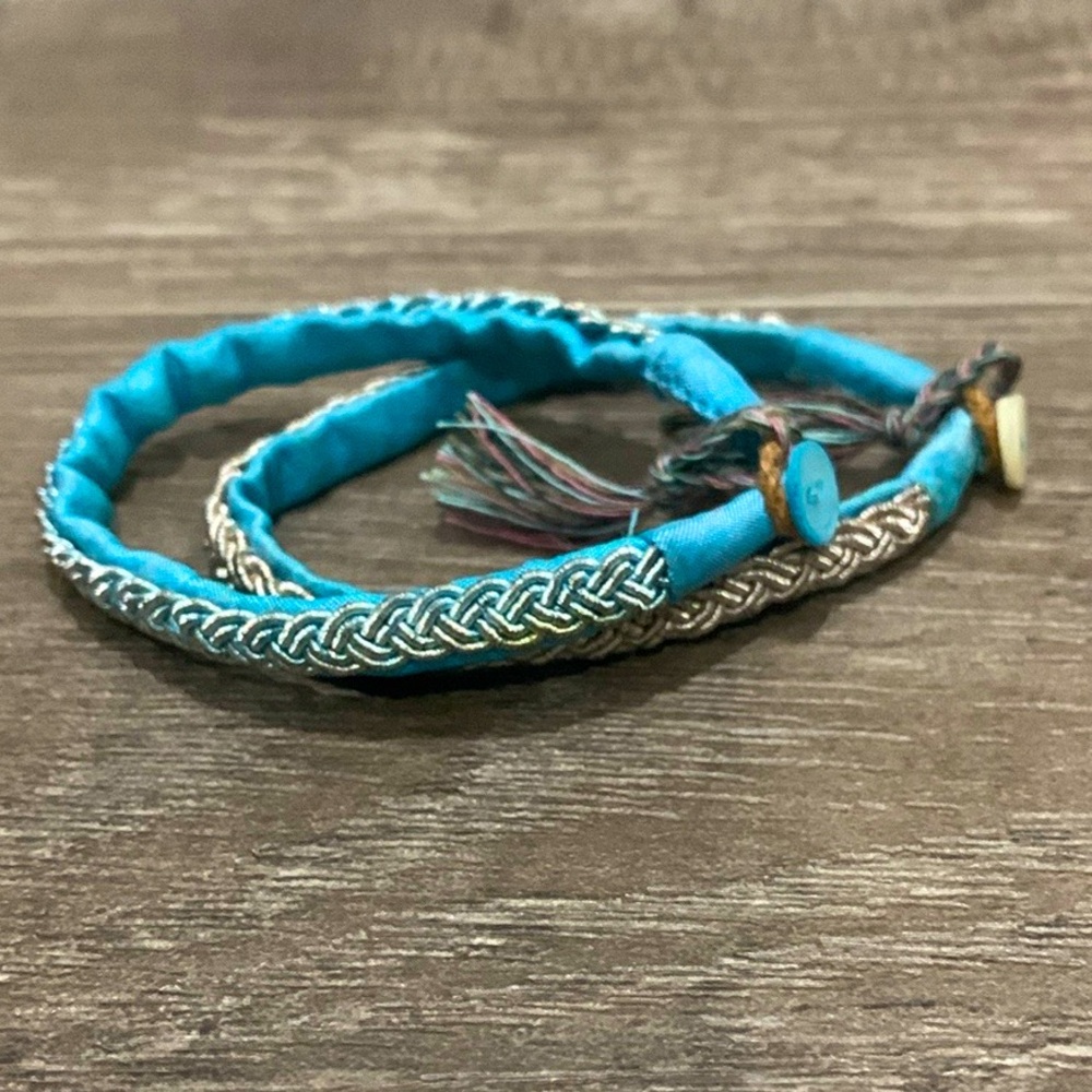Silk braided bracelets